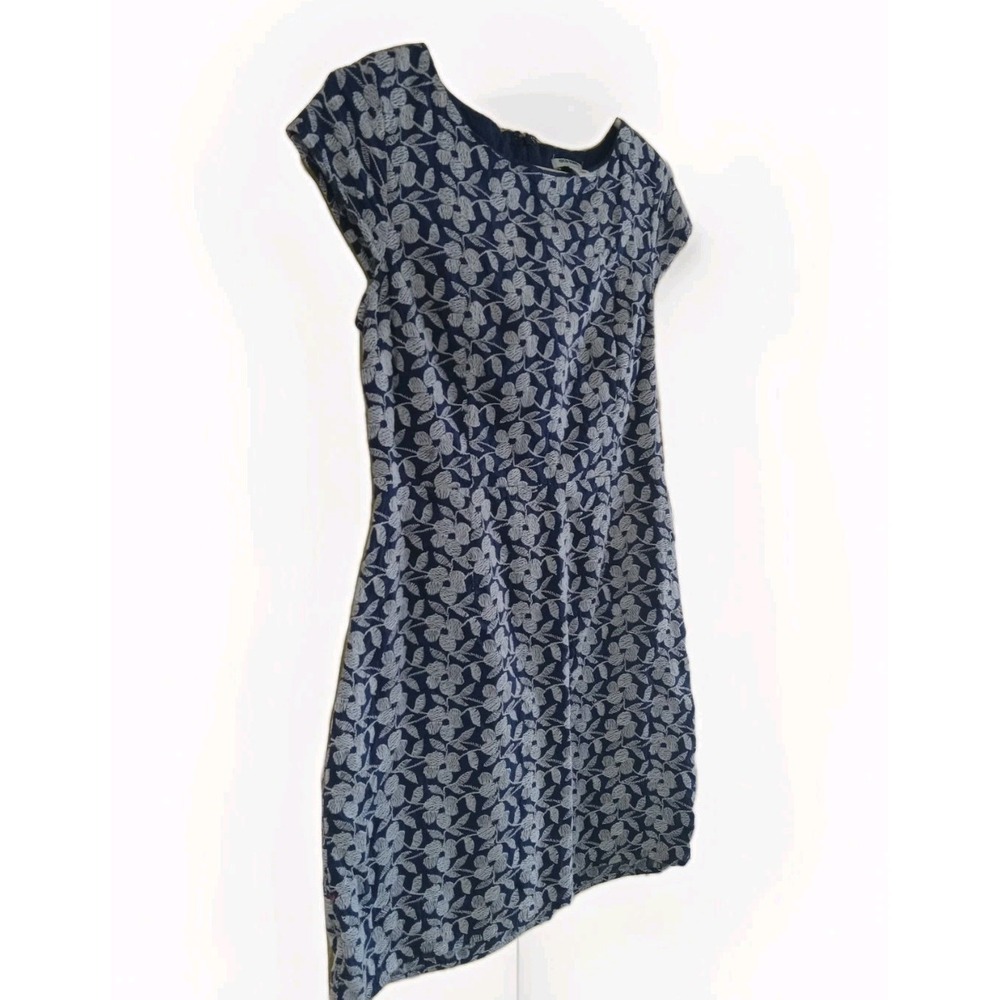 Womens Old Navy Embroidered Floral Pattern Midi Dress Size 8 100% Cotton - Picture 2 of 7